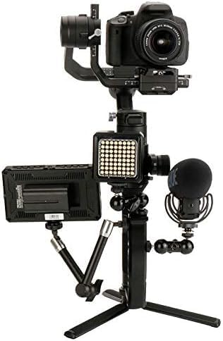 DH03 Handheld Gimbal Grip with Cold Shoe for Mounting Monitors, Microphones, LED Light etc Compatible with DJI Ronin-S, Ronin SC 2, Zhiyun Weebill LAB, Crane 2, Plus, Moza Air Mini Dual Grip