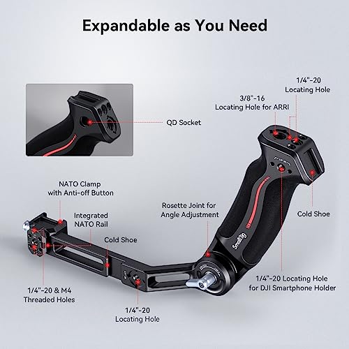 SmallRig Adjustable Sling Handgrip Gimbal Sling Handle for DJI RS 4 Mini, RS 4, RS 4 Pro, RS 3 Mini, RS 3, RS 3 Pro, RS 2, RSC 2 Stabilizer, 13.2lb Load, Ergonomic Grip for Low Angle Shots