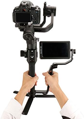DH03 Handheld Gimbal Grip with Cold Shoe for Mounting Monitors, Microphones, LED Light etc Compatible with DJI Ronin-S, Ronin SC 2, Zhiyun Weebill LAB, Crane 2, Plus, Moza Air Mini Dual Grip