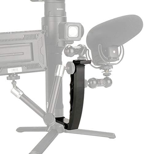 DH03 Handheld Gimbal Grip with Cold Shoe for Mounting Monitors, Microphones, LED Light etc Compatible with DJI Ronin-S, Ronin SC 2, Zhiyun Weebill LAB, Crane 2, Plus, Moza Air Mini Dual Grip