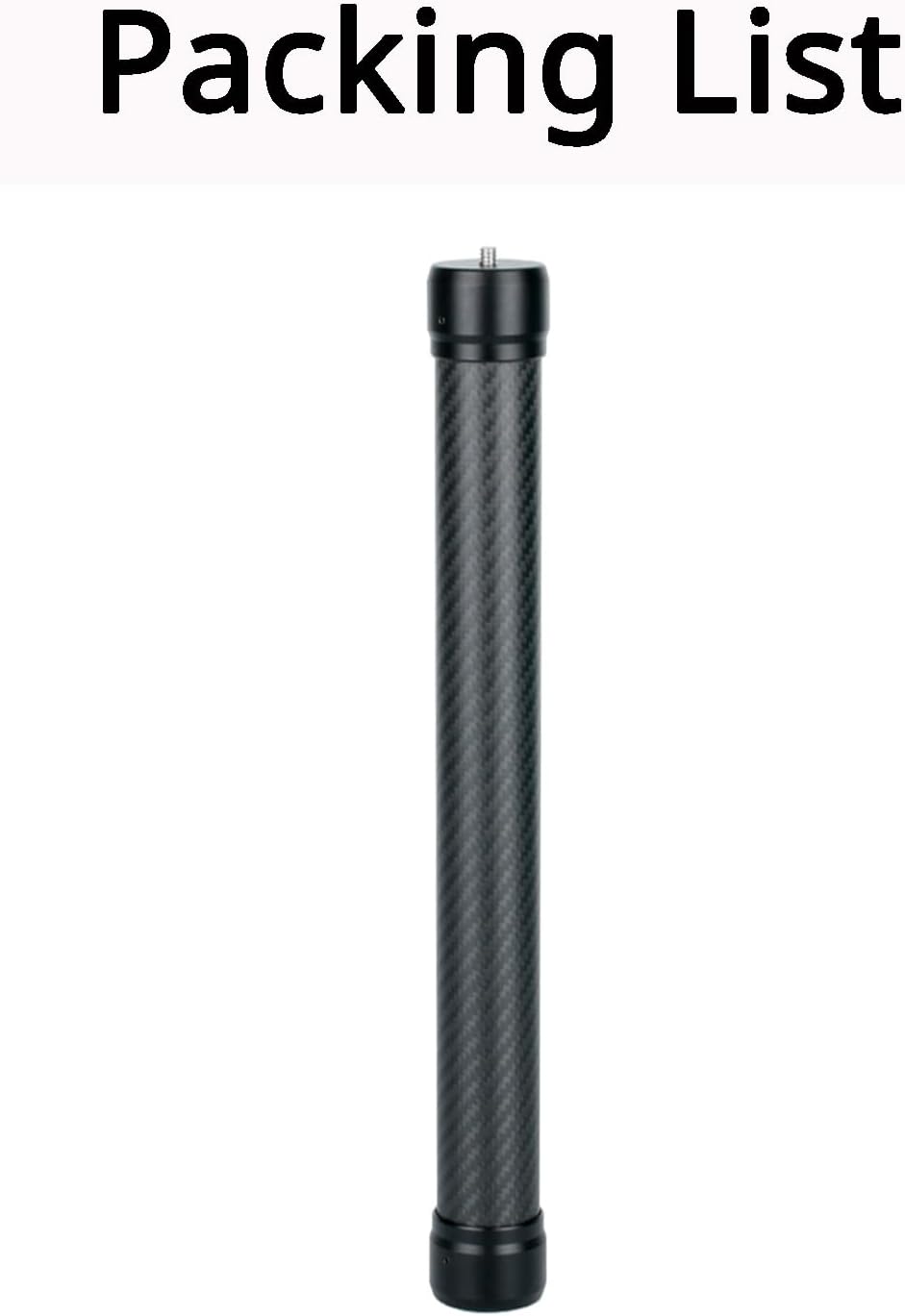 Professional Carbon Fiber Extension Monopod Pole Stick Rod 1/4'' Compatible for DJI RS4/RS4 PRO/RS3 Mini/RS3/RS3 PRO/RS2/RSC2/Ronin S/Ronin SC/Zhiyun Crane 2 Crane 3 Weebill Gimbal Stabilizer