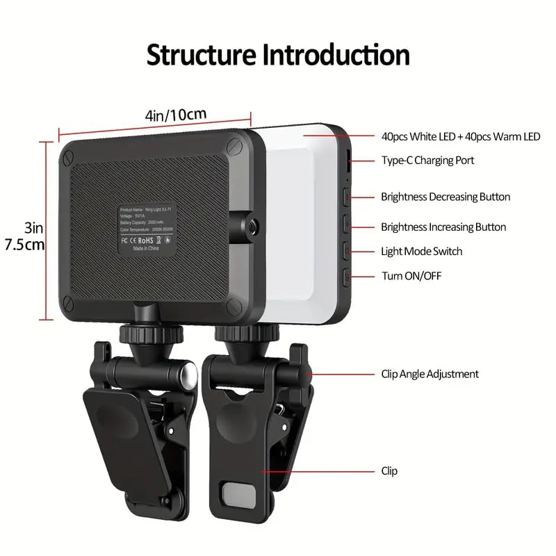Magnetic Light for DJI Gimbal Small Video Light for Gimbal - USB-C Rechargeable, 3 Modes, 10 Brightness Levels, Compact DJI Light Attachment