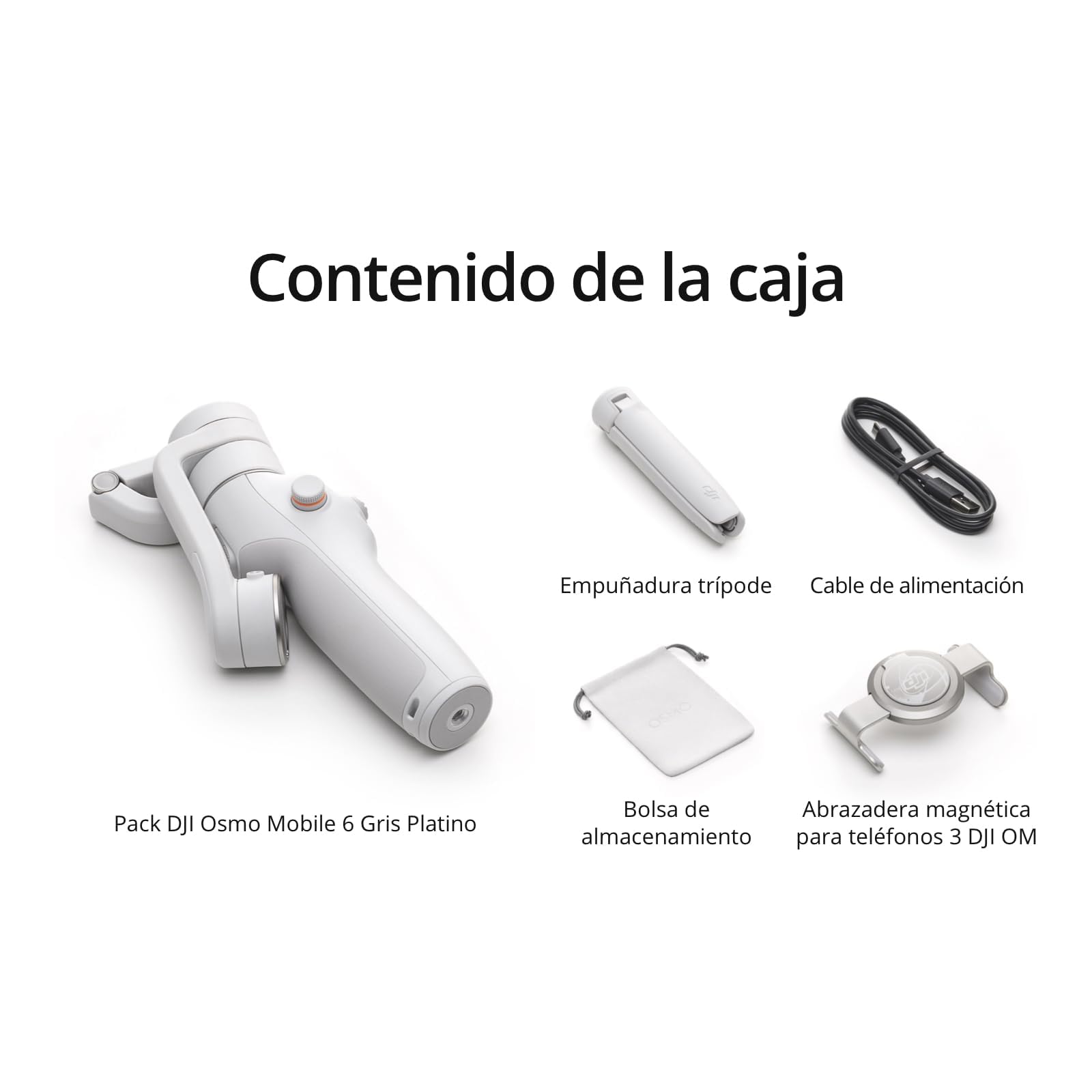 DJI Osmo Mobile 6 Gimbal Stabilizer for Smartphones, 3-Axis Phone Gimbal, Built-In Extension Rod, Object Tracking, Portable and Foldable, Vlogging Stabilizer, YouTube TikTok, Slate Gray