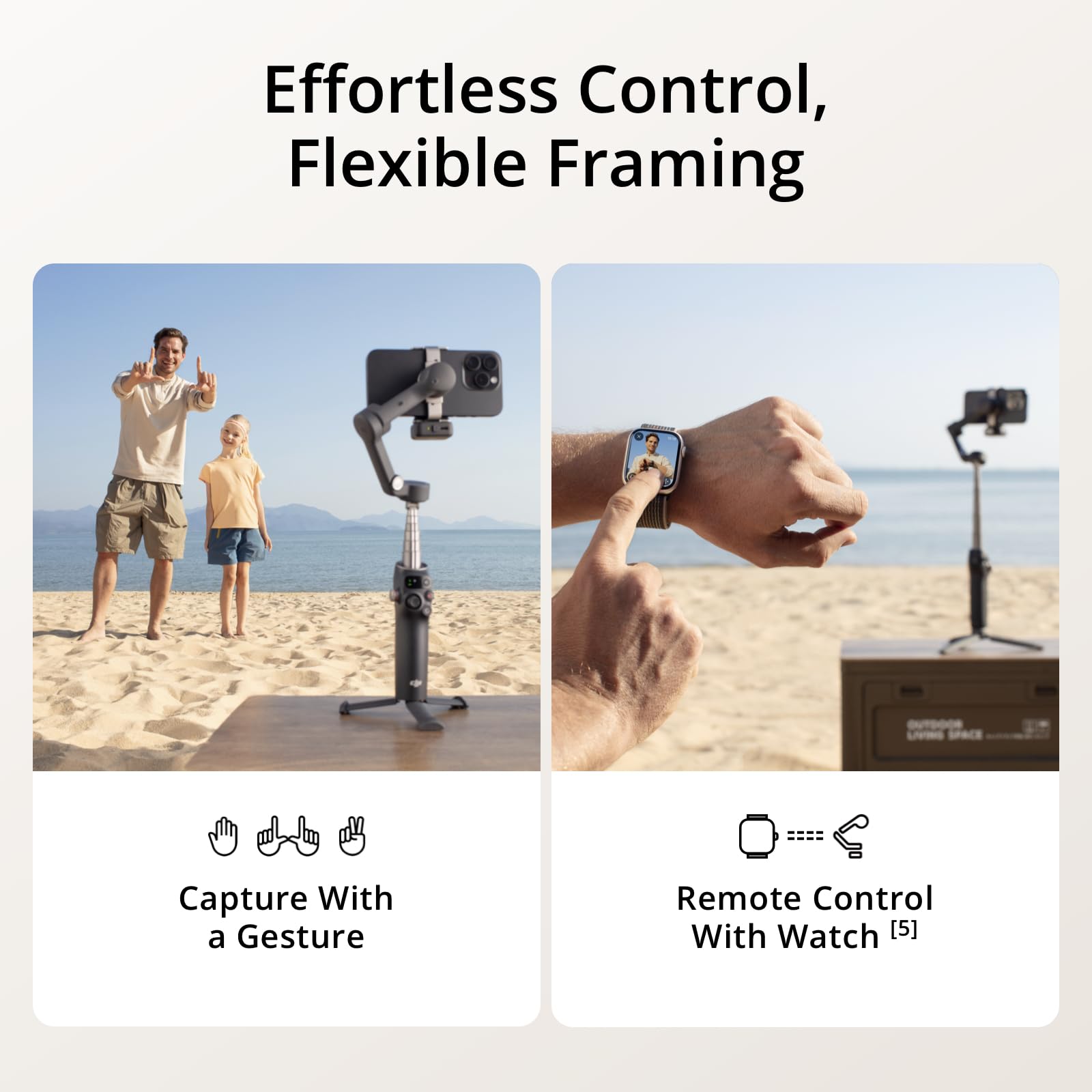 DJI Osmo Mobile 7 Gimbal Stabilizer for iPhone, Android, Built-in Tripod, Ultra-Light, Comfortable Grip, 3-Axis Phone Gimbal, ActiveTrack 7.0, ShotGuides, One-Tap Edit, 10hrs Use, Phone Charging