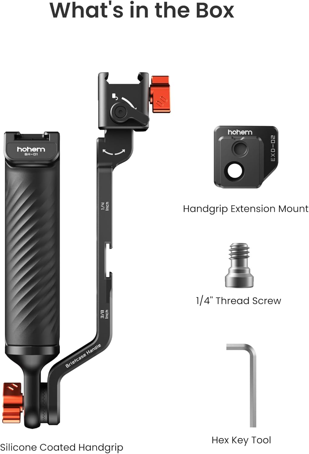 hohem Adjustable Sling Handgrip Gimbal Sling Handle for iSteady M7/iSteady M6/iSteady MT2, Ergonomic Grip for Low Angle Shots, L-Shaped Lever, BH-01