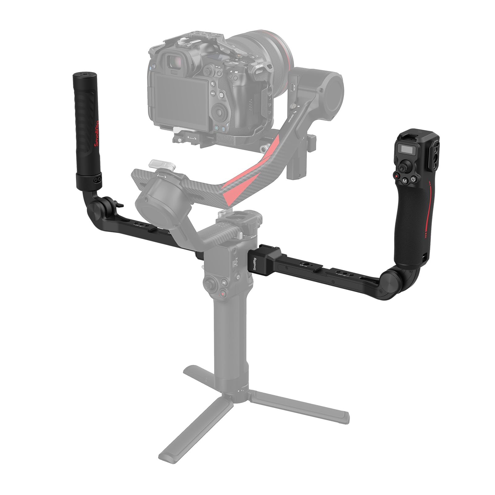 SMALLRIG Dual Handle Handgrip for DJI RS 4 /RS 4 Pro/RS 3 / RS 3 Pro/RS 2 / RSC 2 Gimbal, Gimbal Handle Grip with NATO Rails, Cold Shoe, 1/4"-20 & 3/8"-16 Threaded Holes