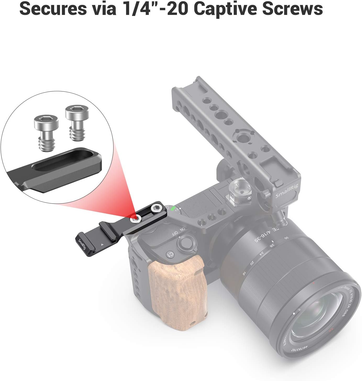 SmallRig Cold Shoe Extension, Outrigger Shoe Mount Adapter for Microphone, EVF and Camera Accessories - 2879