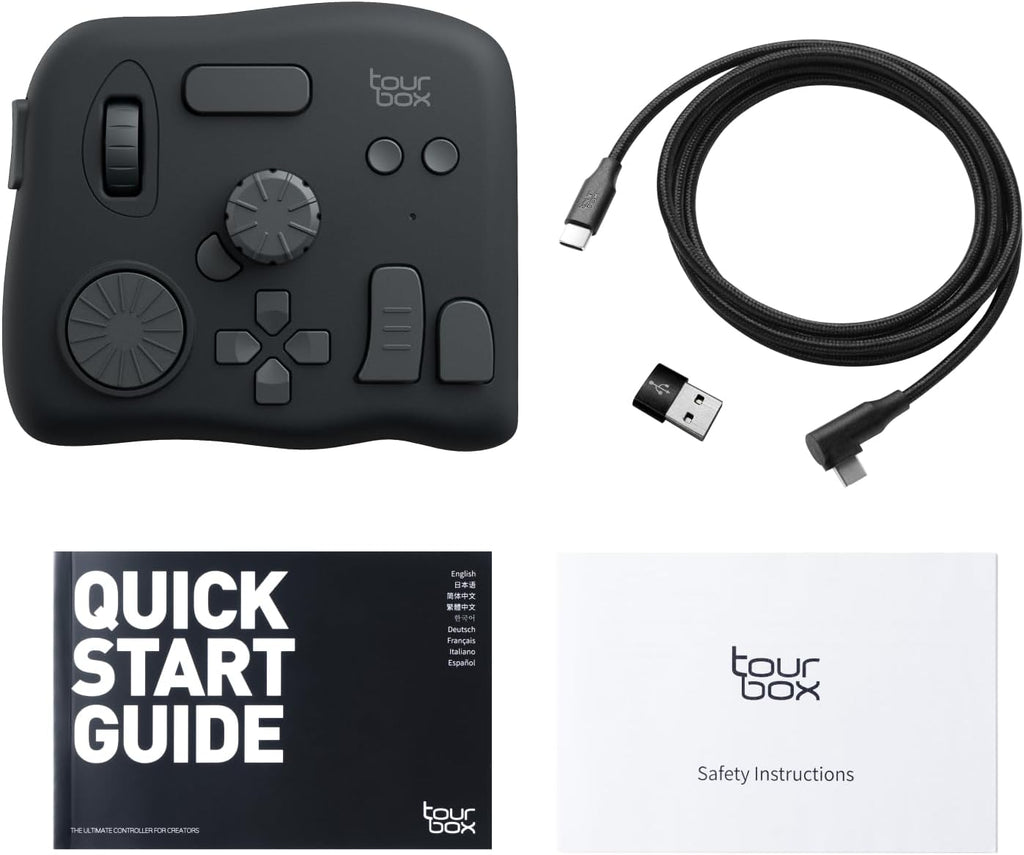 TourBox NEO - Custom Controller for Photo Video Editing, Color Grading, Illustration, MacOS/Windows, Photoshop Lightroom Davinci Resolve After Effects Premiere Final Cut Pro Programmable Keyboard