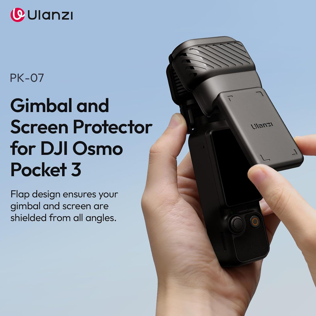 ULANZI PK-07 Protective Case Cover Lens Protector Cap for DJI Osmo Pocket 3 Protective Case Cover Accessories, Pocket 3 Gimbal Cover and Camera Lens Screen Protector