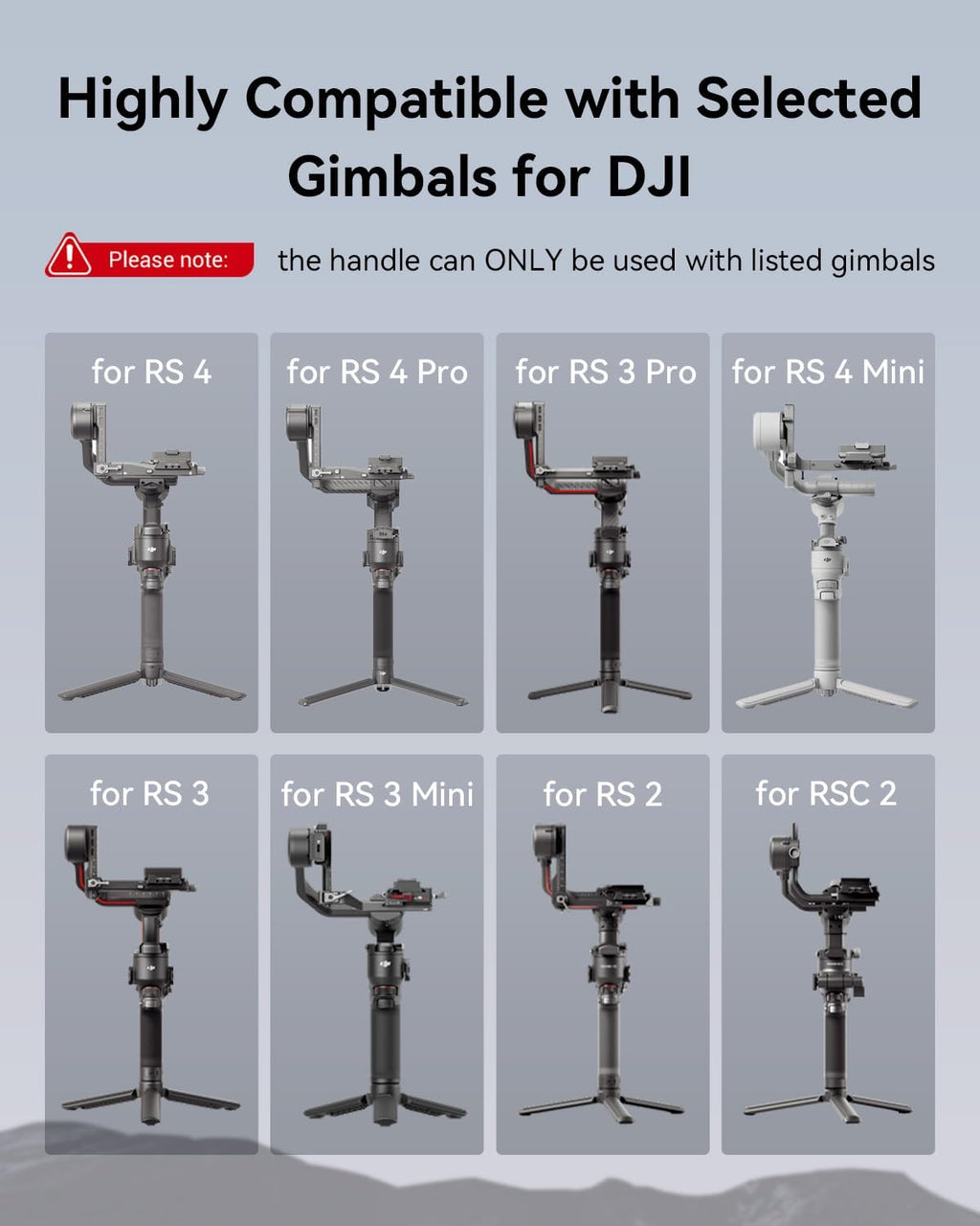 SmallRig Adjustable Sling Handgrip Gimbal Sling Handle for DJI RS 4 Mini, RS 4, RS 4 Pro, RS 3 Mini, RS 3, RS 3 Pro, RS 2, RSC 2, 17.6lb Load, Ergonomic Grip for Low Angle Shots, w/QD Socket