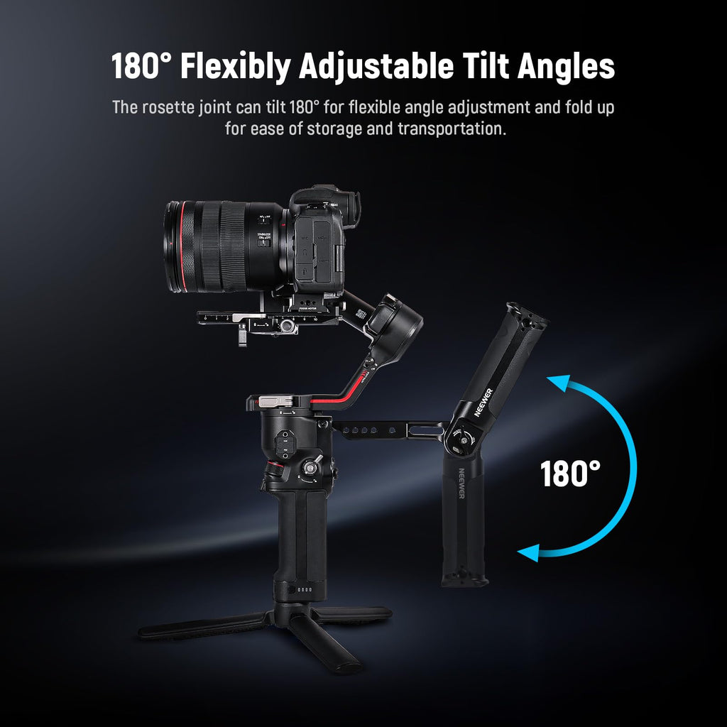 NEEWER Adjustable Sling Handle Grip Compatible with DJI Ronin RS4 RS3 Mini RS 3 Pro RS 2 RSC 2 Gimbal Stabilizer for Low Angle Shot, Max Load 13.2lb, ST49