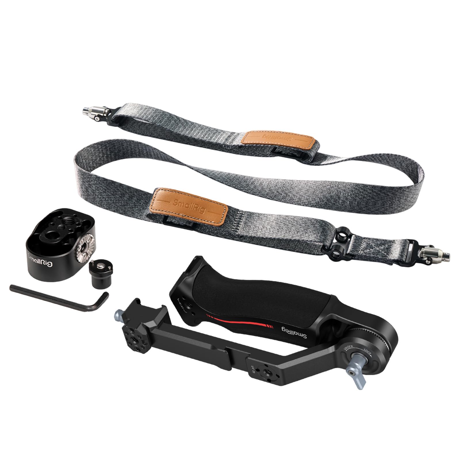 SmallRig Adjustable Sling Handgrip Gimbal Sling Handle for DJI RS 4 Mini, RS 4, RS 4 Pro, RS 3 Mini, RS 3, RS 3 Pro, RS 2, RSC 2, 17.6lb Load, Ergonomic Grip for Low Angle Shots, w/QD Socket