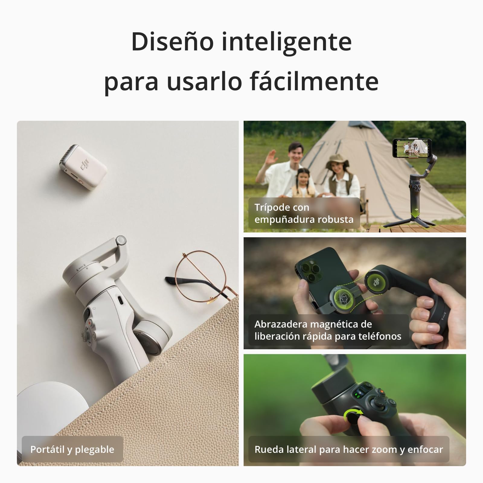 DJI Osmo Mobile 6 Gimbal Stabilizer for Smartphones, 3-Axis Phone Gimbal, Built-In Extension Rod, Object Tracking, Portable and Foldable, Vlogging Stabilizer, YouTube TikTok, Slate Gray