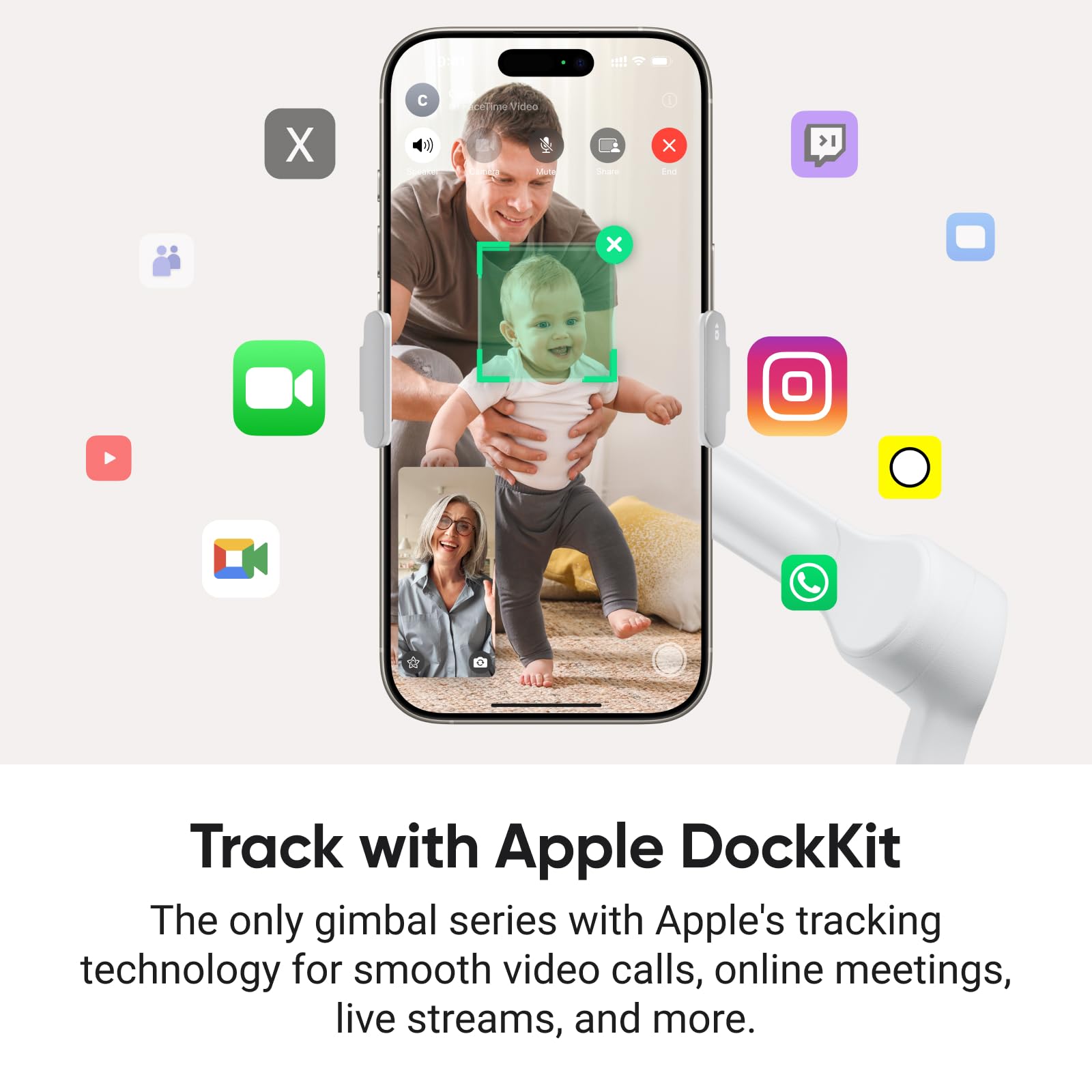 Insta360 Flow 2 Pro Grey - Foldable AI Phone Gimbal, Track in 200+ Apps with Apple DockKit, Multi-Person Tracking, 360º Pan Tracking, Built-in Tripod/Selfie Stick, iPhone/Android Portable Stabilizer