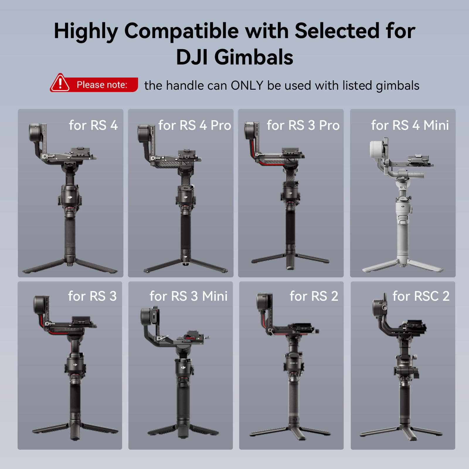 SmallRig Adjustable Sling Handgrip Gimbal Sling Handle for DJI RS 4 Mini, RS 4, RS 4 Pro, RS 3 Mini, RS 3, RS 3 Pro, RS 2, RSC 2 Stabilizer, 13.2lb Load, Ergonomic Grip for Low Angle Shots