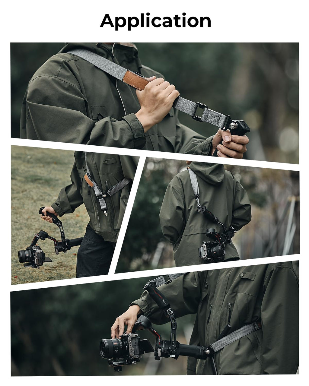 SmallRig Adjustable Sling Handgrip Gimbal Sling Handle for DJI RS 4 Mini, RS 4, RS 4 Pro, RS 3 Mini, RS 3, RS 3 Pro, RS 2, RSC 2 Stabilizer, 13.2lb Load, Ergonomic Grip for Low Angle Shots