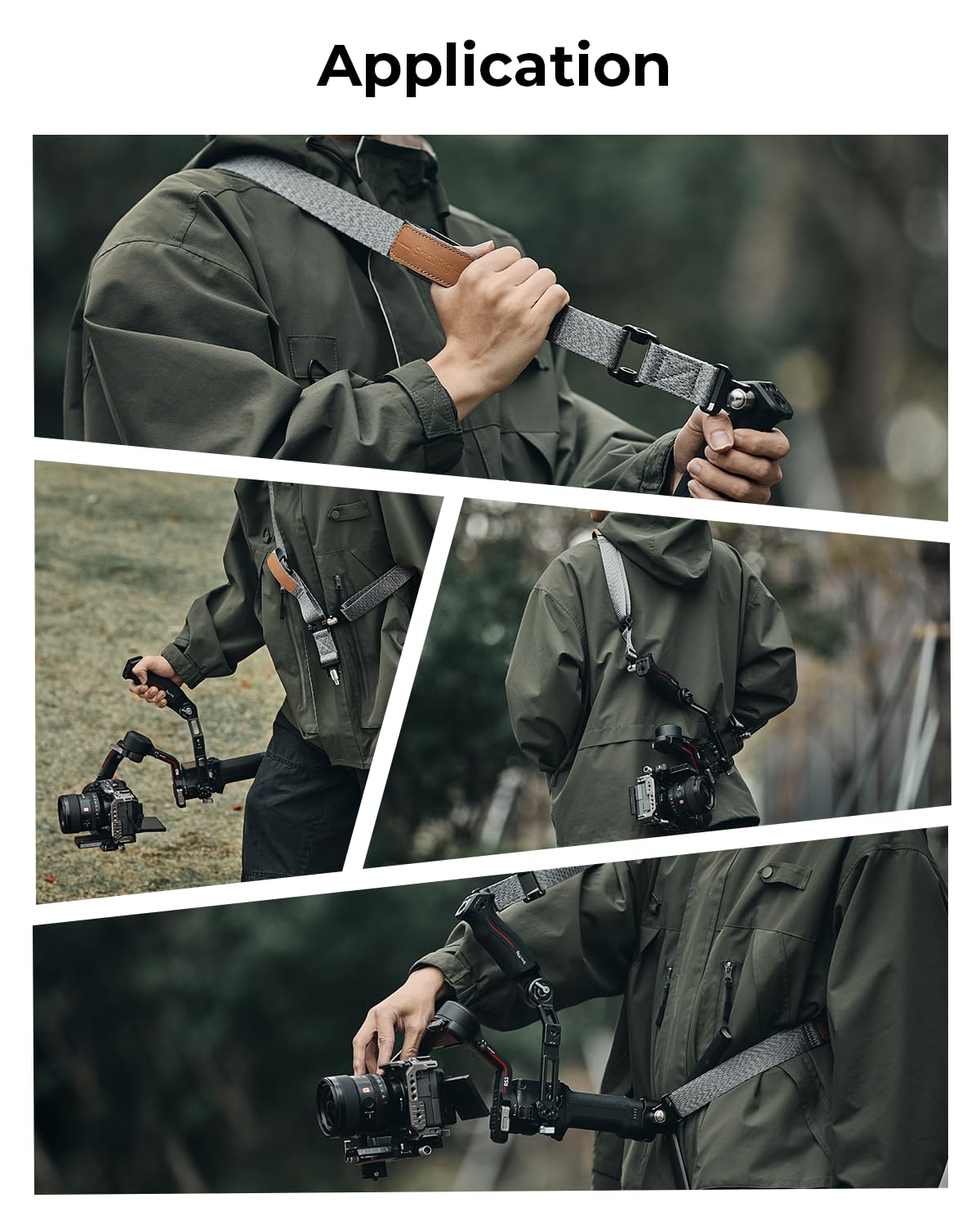 SmallRig Adjustable Sling Handgrip Gimbal Sling Handle for DJI RS 4 Mini, RS 4, RS 4 Pro, RS 3 Mini, RS 3, RS 3 Pro, RS 2, RSC 2 Stabilizer, 13.2lb Load, Ergonomic Grip for Low Angle Shots