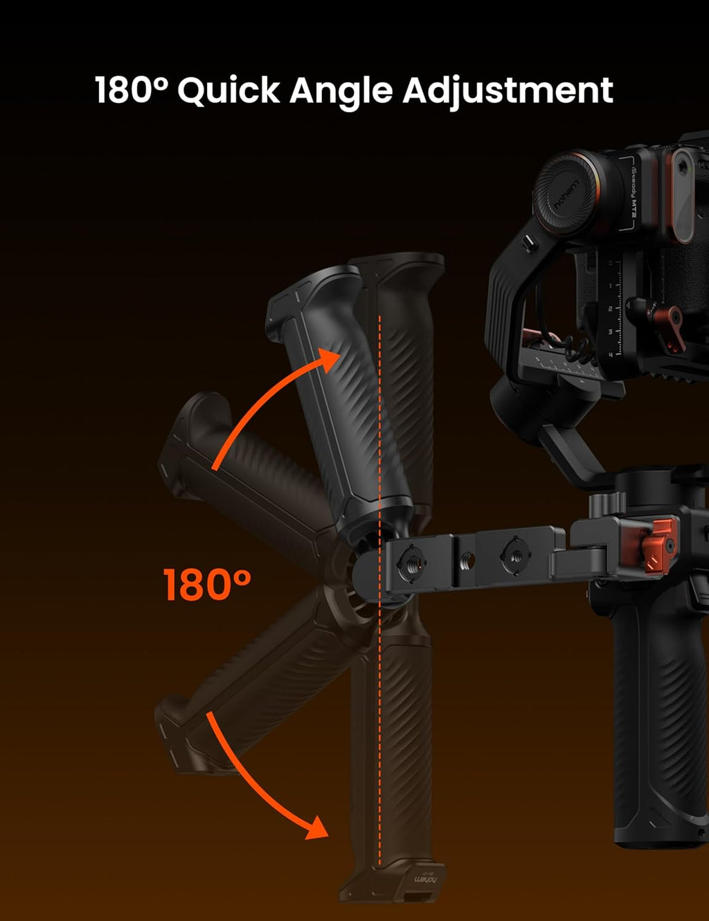 hohem Adjustable Sling Handgrip Gimbal Sling Handle for iSteady M7/iSteady M6/iSteady MT2, Ergonomic Grip for Low Angle Shots, L-Shaped Lever, BH-01
