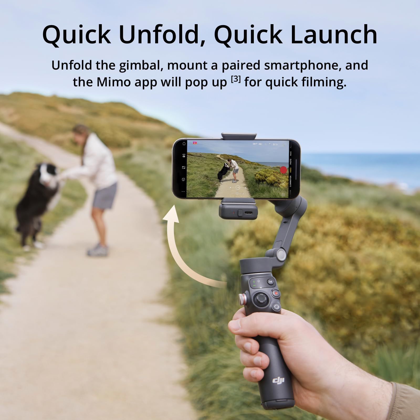 DJI Osmo Mobile 7 Gimbal Stabilizer for iPhone, Android, Built-in Tripod, Ultra-Light, Comfortable Grip, 3-Axis Phone Gimbal, ActiveTrack 7.0, ShotGuides, One-Tap Edit, 10hrs Use, Phone Charging
