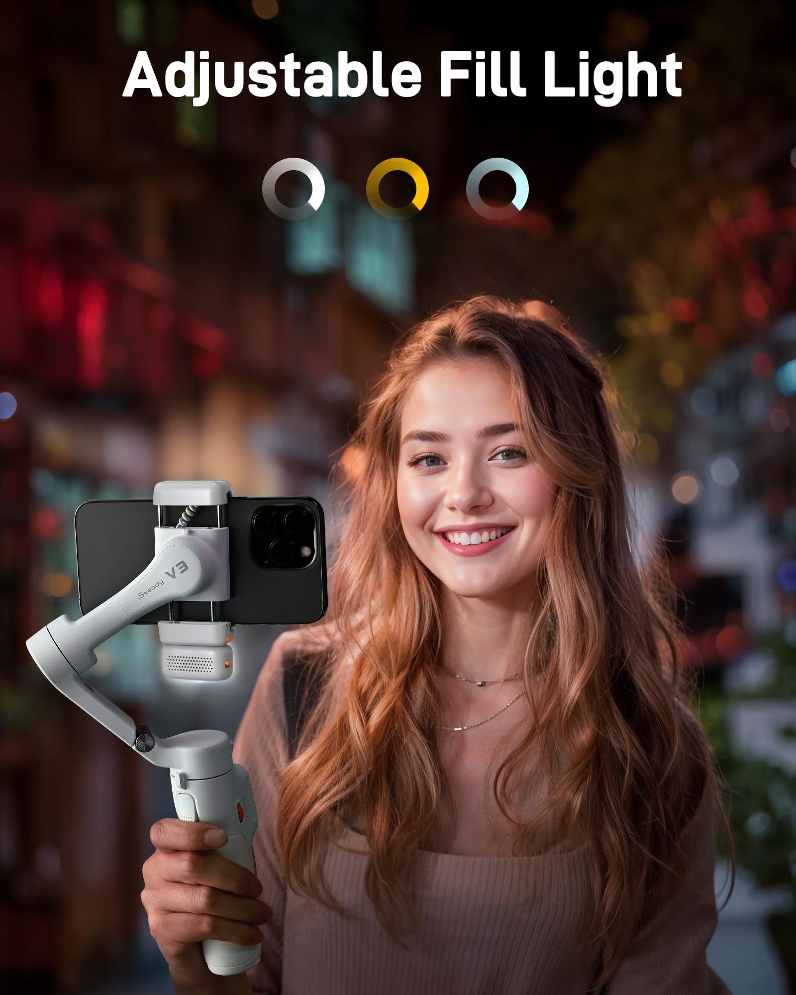 hohem iSteady V3 Gimbal Stabilizer for iPhone, 3-Axis Phone Gimbal, Magnetic AI Tracker, Built-in Extendable Rod & Tripod, Detachable Remote Control, Stabilizer for Travel, Vlog, TikTok, Black