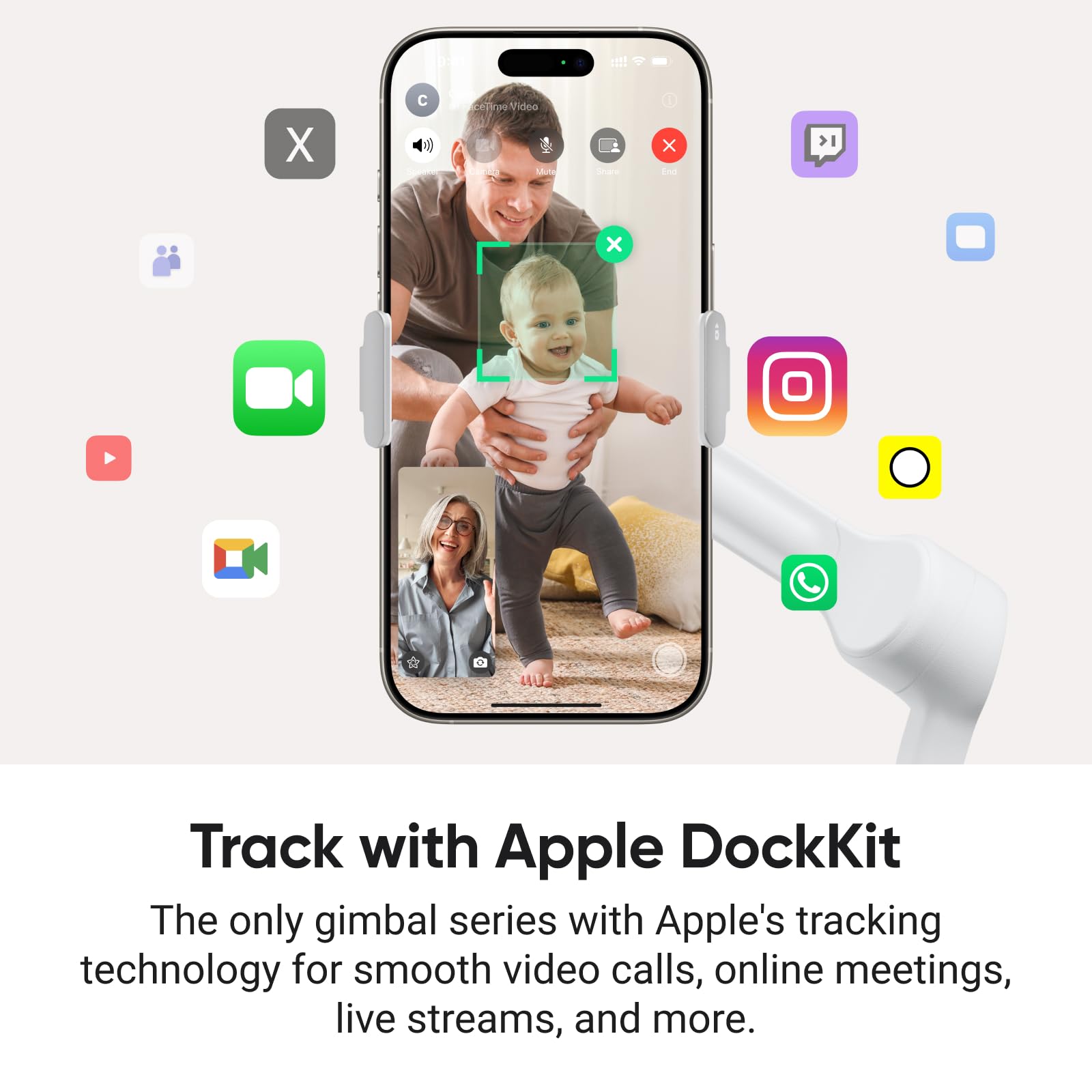 Insta360 Flow 2 Pro Grey - Foldable AI Phone Gimbal, Track in 200+ Apps with Apple DockKit, Multi-Person Tracking, 360º Pan Tracking, Built-in Tripod/Selfie Stick, iPhone/Android Portable Stabilizer