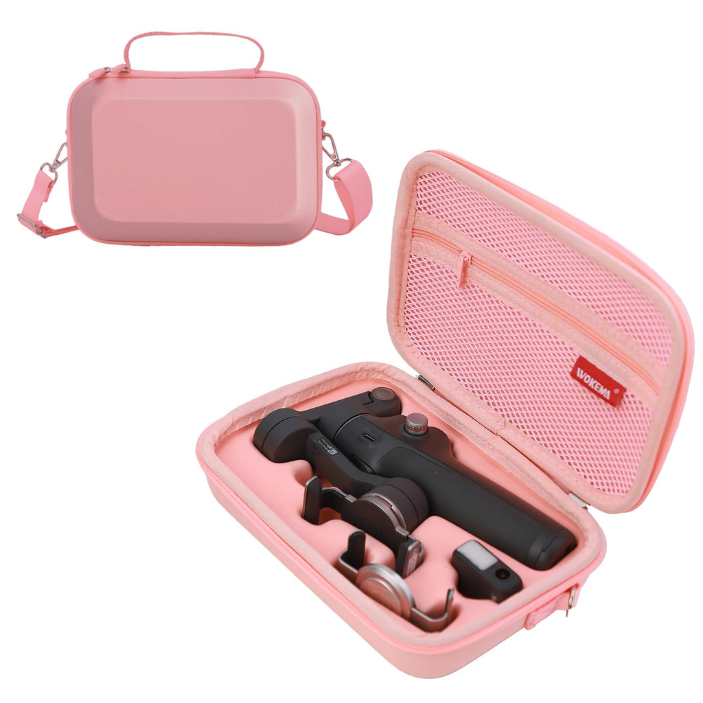Father&I Gimbal Osmo Mobile 7P/7 Stabilizer Accessories Only (Carry-ing) Protective Case Carrier Hard Storage Bag Holder for DJI Osmo Mobile 7 Pro/7 Counter Weight Crossbody&2Way Zipper, Black