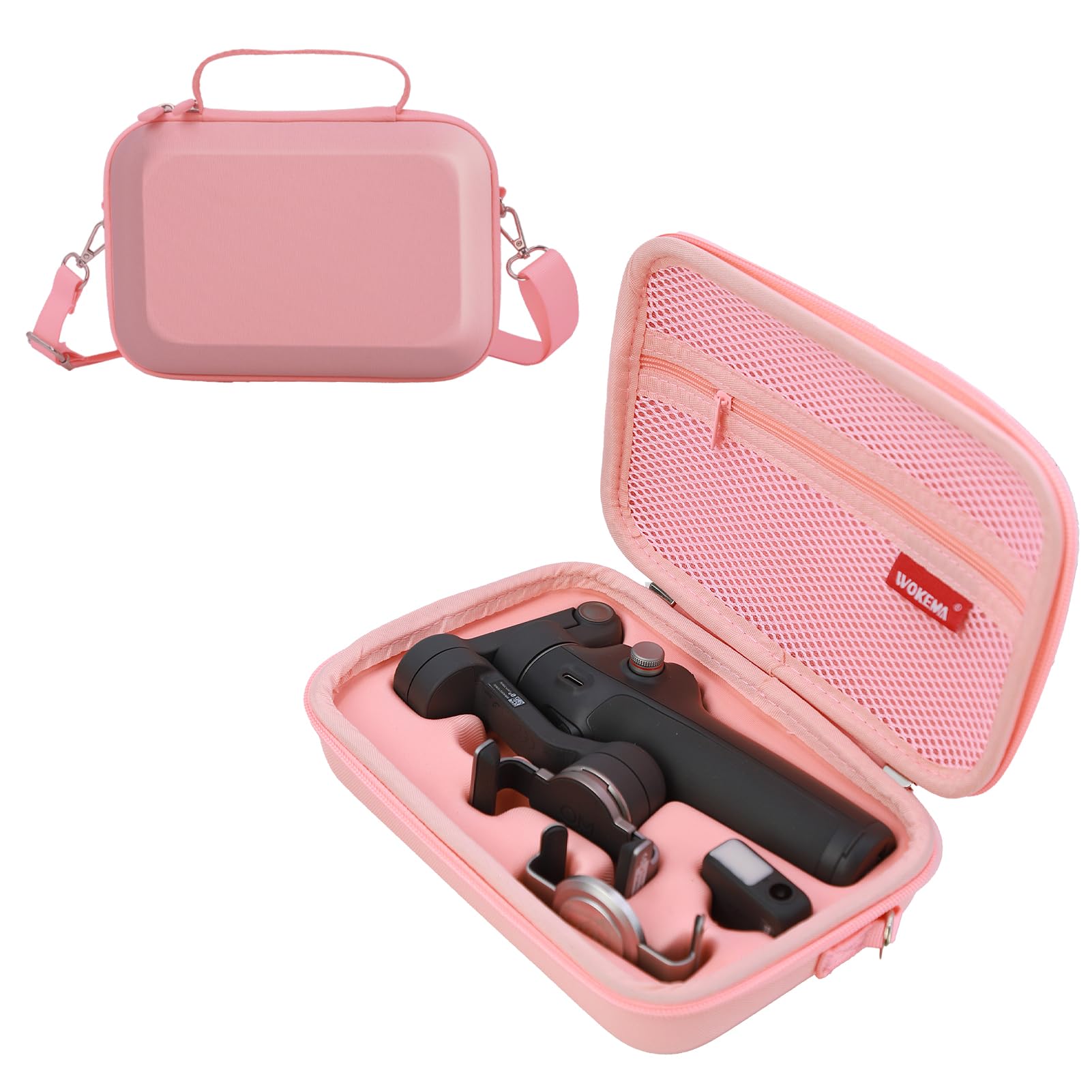 Father&I Gimbal Osmo Mobile 7P/7 Stabilizer Accessories Only (Carry-ing) Protective Case Carrier Hard Storage Bag Holder for DJI Osmo Mobile 7 Pro/7 Counter Weight Crossbody&2Way Zipper, Black
