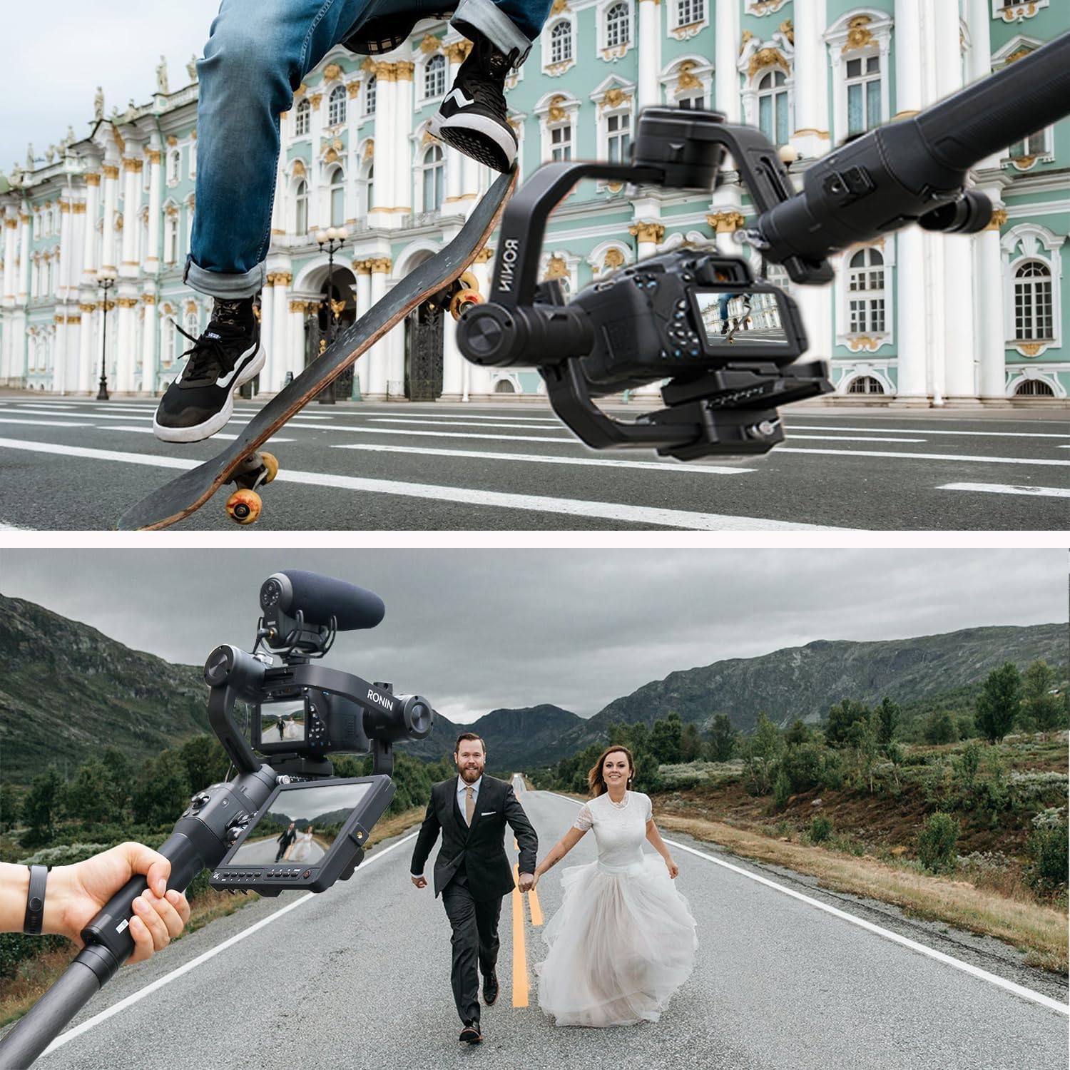 Professional Carbon Fiber Extension Monopod Pole Stick Rod 1/4'' Compatible for DJI RS4/RS4 PRO/RS3 Mini/RS3/RS3 PRO/RS2/RSC2/Ronin S/Ronin SC/Zhiyun Crane 2 Crane 3 Weebill Gimbal Stabilizer