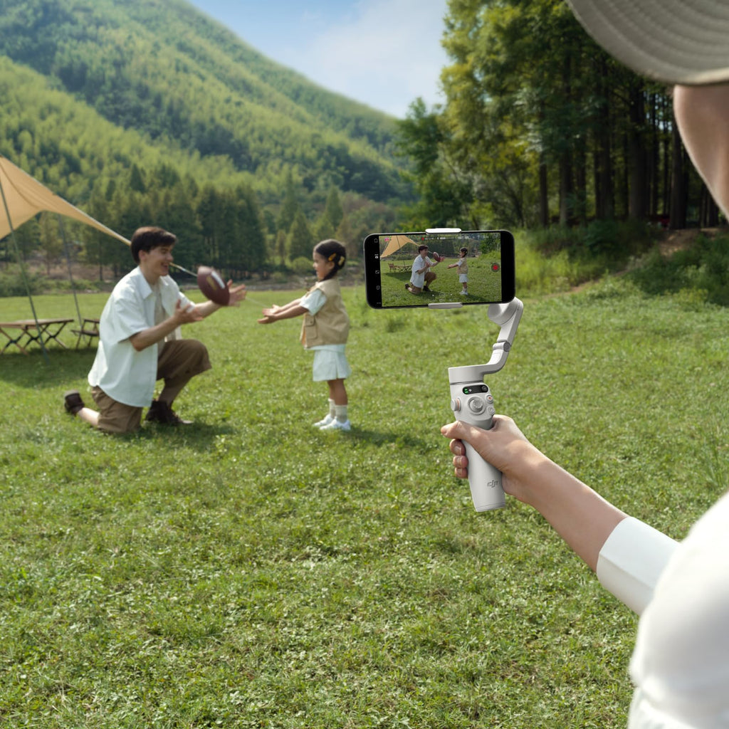 DJI Osmo Mobile 6 Gimbal Stabilizer for Smartphones, 3-Axis Phone Gimbal, Built-In Extension Rod, Object Tracking, Portable and Foldable, Vlogging Stabilizer, YouTube TikTok, Slate Gray